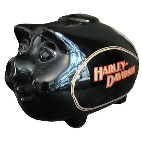 HarleyDavidson Other Harley Davidson Vintage Hog Gas Tank Black Ceramic Piggy Bank 65 X 3 X